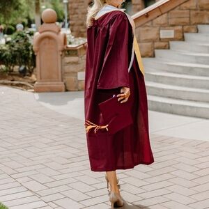 ASU graduation cap and gown